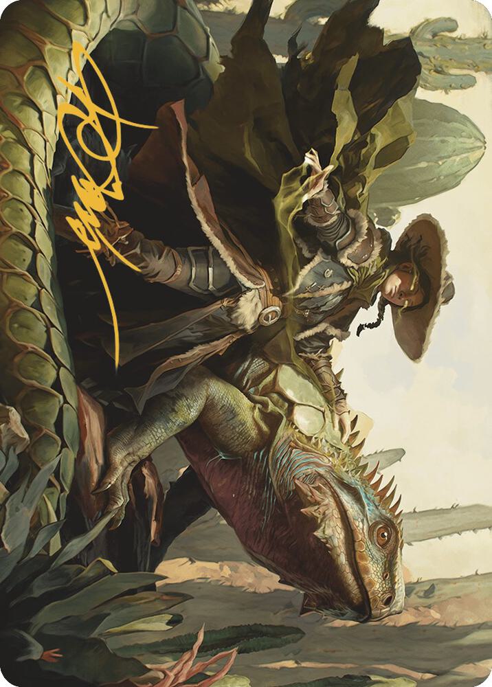 Outcaster Trailblazer Art Card Gold Stamped Signature 14 (Art Series: Outlaws of Thunder Junction)  | Good Games Modbury
