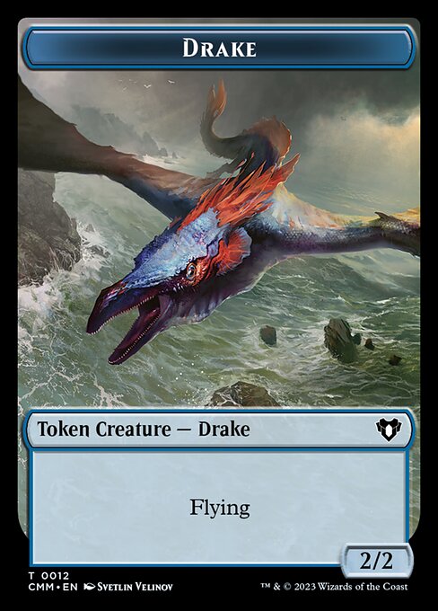Spirit (0010) // Drake Double-Sided Token [Commander Masters Tokens] | Good Games Modbury