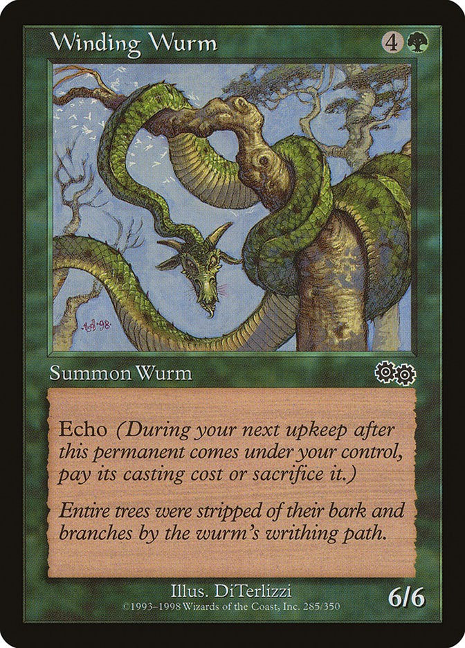 Winding Wurm 285/350 (Urza's Saga)  | Good Games Modbury