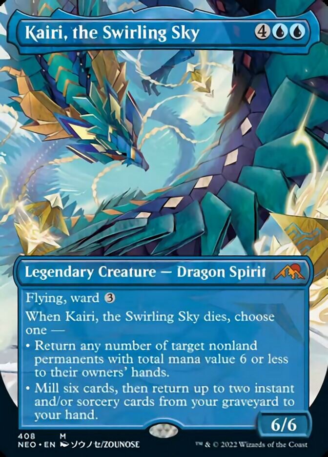 Kairi, the Swirling Sky (Borderless Alternate Art) [Kamigawa: Neon Dynasty] | Good Games Modbury