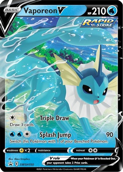 Vaporeon V (SWSH150) [Sword & Shield: Black Star Promos] | Good Games Modbury