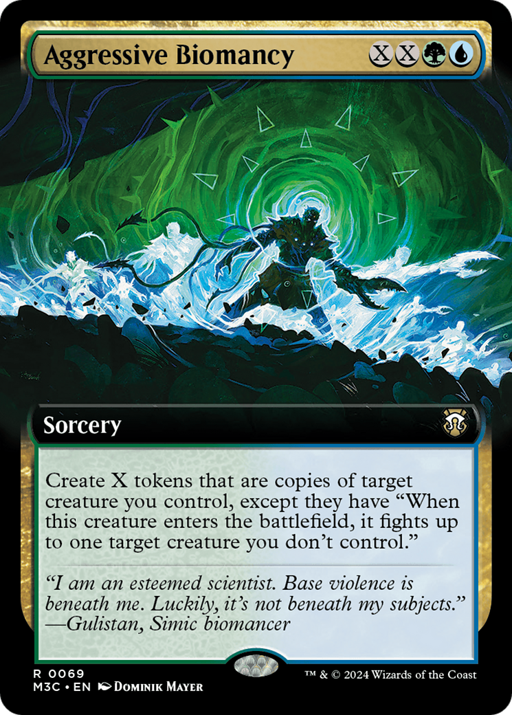 Aggressive Biomancy (Extended Art) (Ripple Foil) [Modern Horizons 3 Commander] | Good Games Modbury