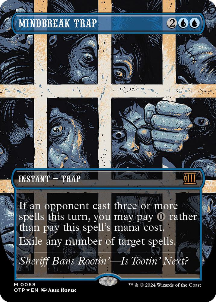 Mindbreak Trap 68/65 (Outlaws of Thunder Junction: Breaking News)  - Showcase Textured Foil | Good Games Modbury