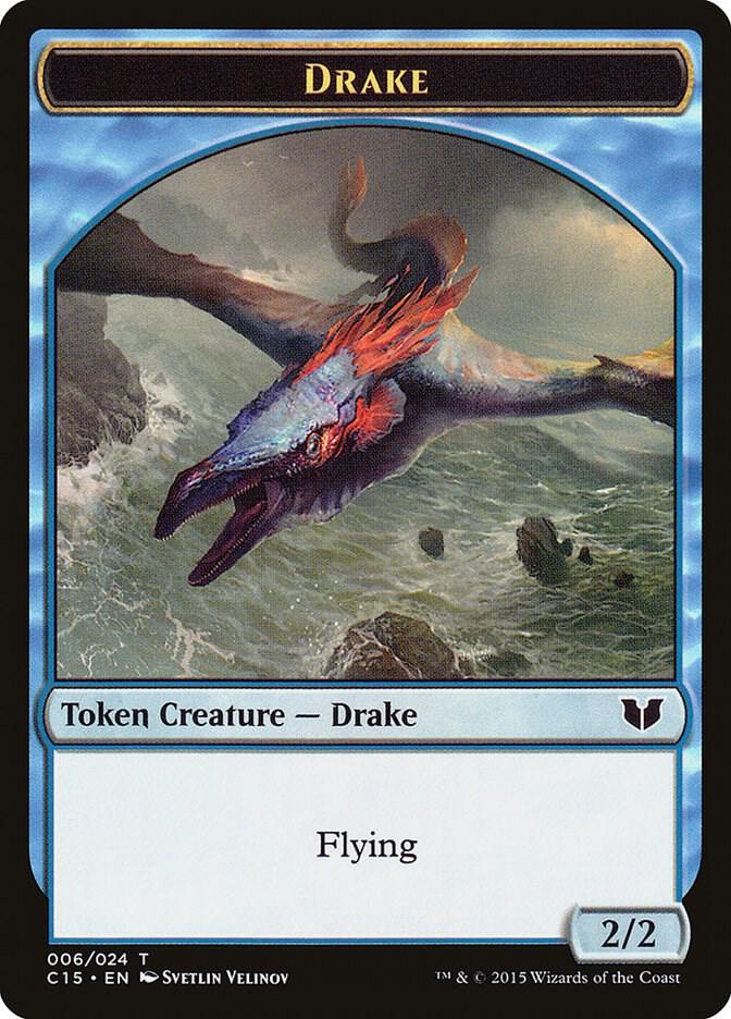 Drake Elemental 020 Double Sided Token 6 // 20 (Commander 2015)  | Good Games Modbury