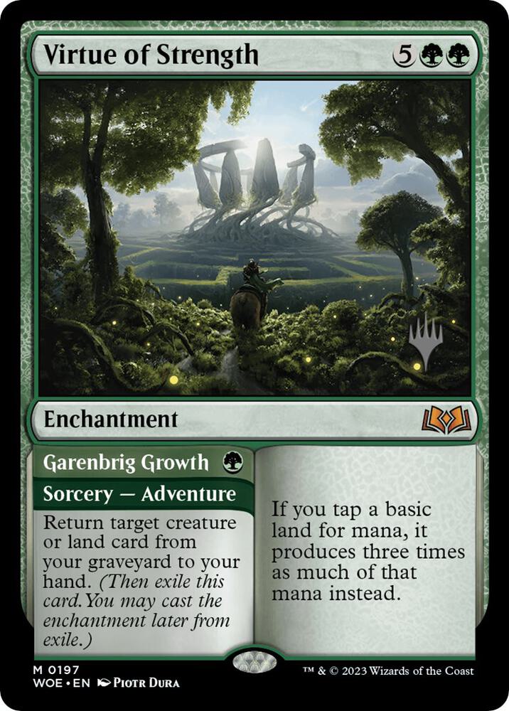 Virtue of Strength 197 (Promo Pack: Wilds of Eldraine)  - Foil | Good Games Modbury