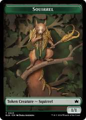 Squirrel // Darkstar Augur Double-Sided Token [Bloomburrow Tokens] | Good Games Modbury