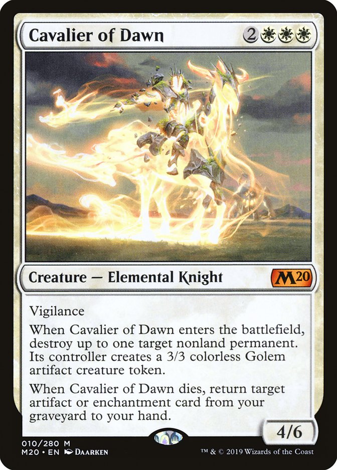 Cavalier of Dawn [Core Set 2020] | Good Games Modbury