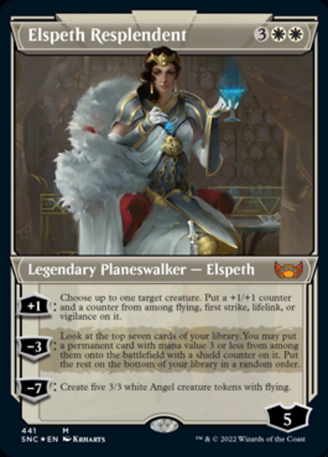 Elspeth Resplendent (Showcase Art Deco Foil Etched) [Streets of New Capenna] | Good Games Modbury