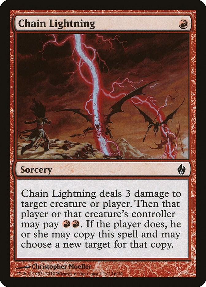 Chain Lightning 16/34 (Premium Deck Series: Fire and Lightning)  - Foil | Good Games Modbury
