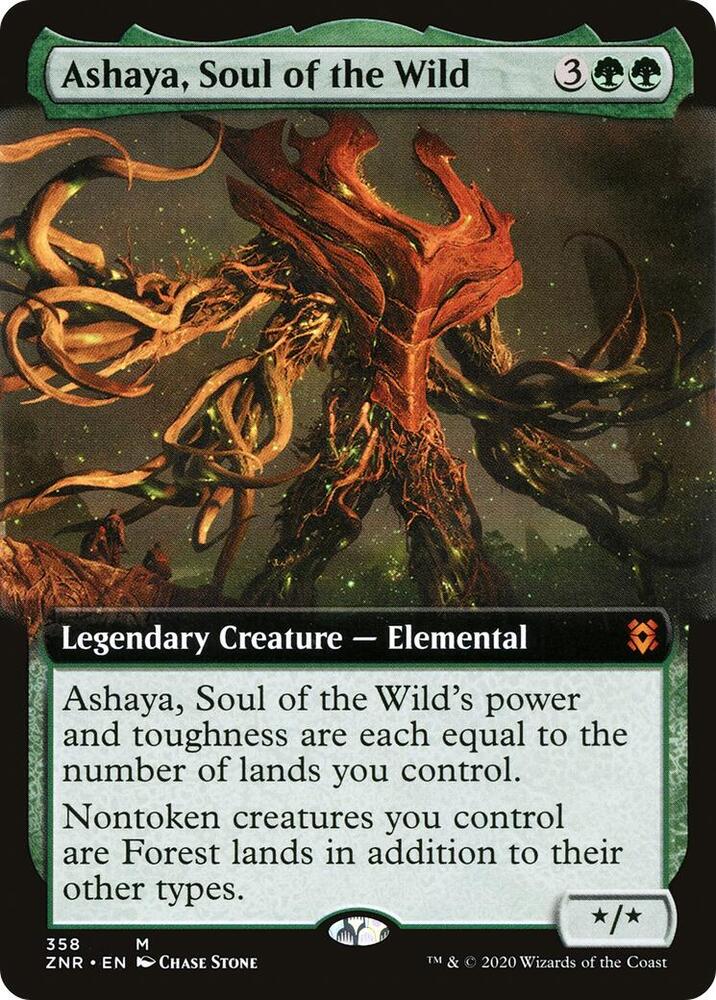 Ashaya, Soul of the Wild 358/280 (Zendikar Rising)  - Extended Art Foil | Good Games Modbury