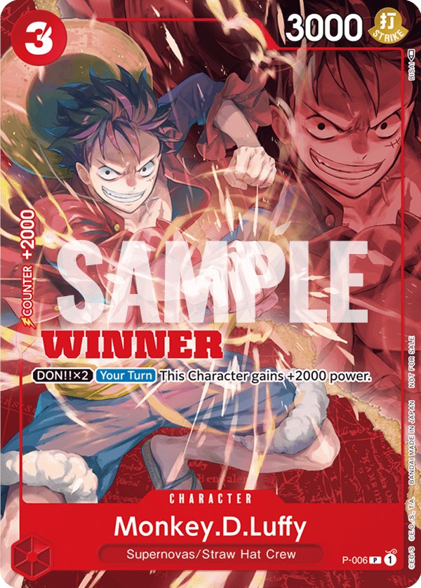 Monkey.D.Luffy - P-006 (Winner Pack Vol. 1) [One Piece Promotion Cards] | Good Games Modbury