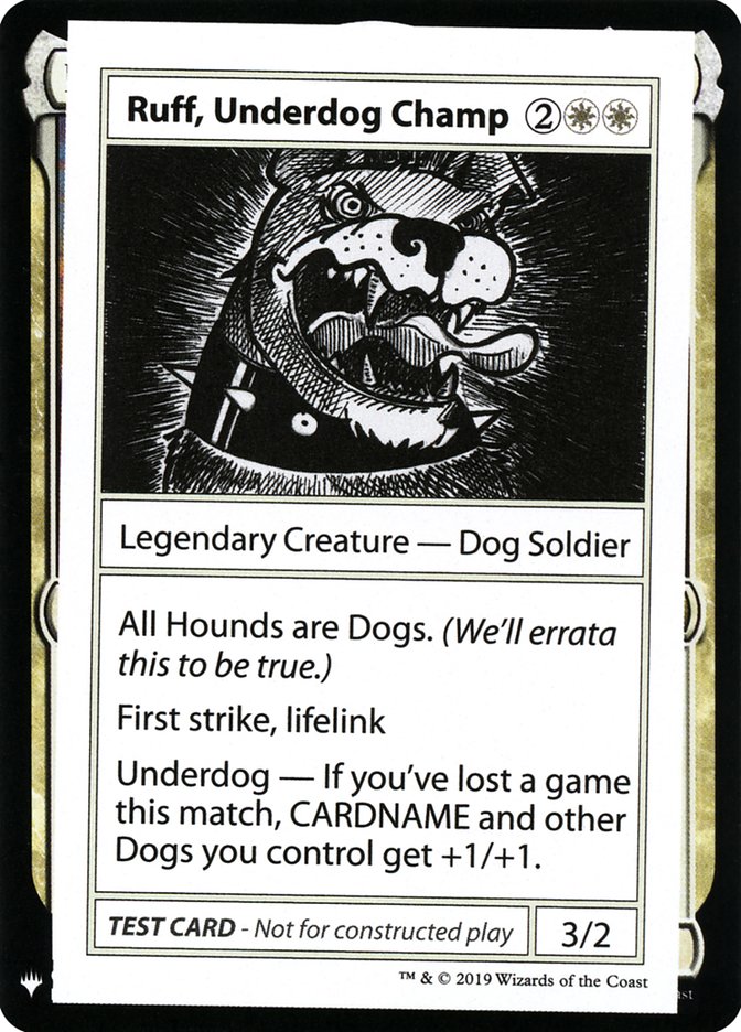 Ruff, Underdog Champ [Mystery Booster Playtest Cards] | Good Games Modbury