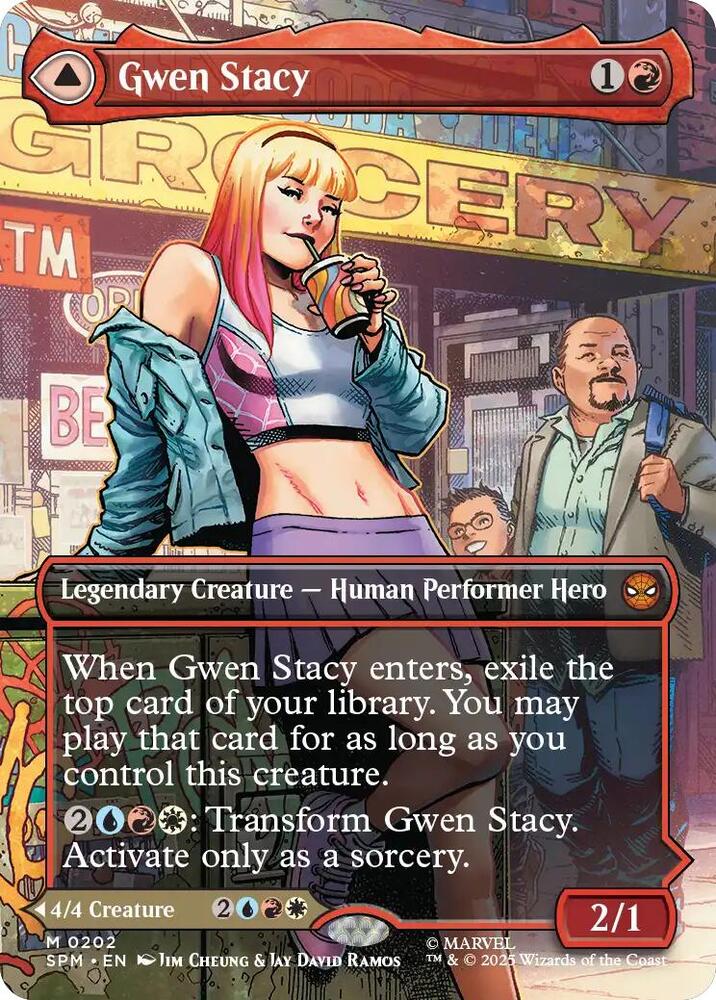 Gwen Stacy // Ghost-Spider 202/198 (Marvel's Spider-Man)  - Borderless Foil | Good Games Modbury
