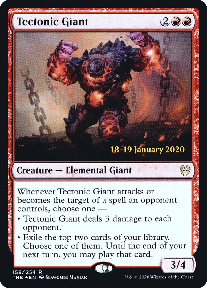 Tectonic Giant [Theros Beyond Death Prerelease Promos] | Good Games Modbury