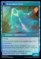 Malevolent Hermit // Benevolent Geist [Innistrad: Midnight Hunt Prerelease Promos] | Good Games Modbury