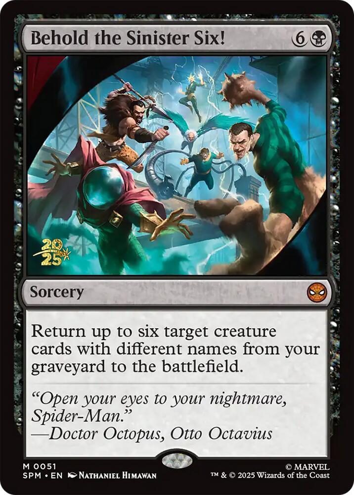 Behold the Sinister Six 51s/73 (Prerelease Cards)  - Foil | Good Games Modbury