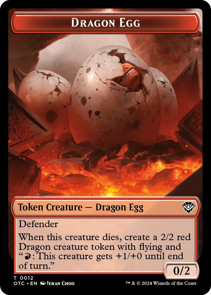 Dragon Egg Dragon Double Sided Token 12 // 11 (Commander: Outlaws of Thunder Junction)  | Good Games Modbury