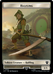 Halfling // Treasure Token [The Lord of the Rings: Tales of Middle-Earth Commander Tokens] | Good Games Modbury