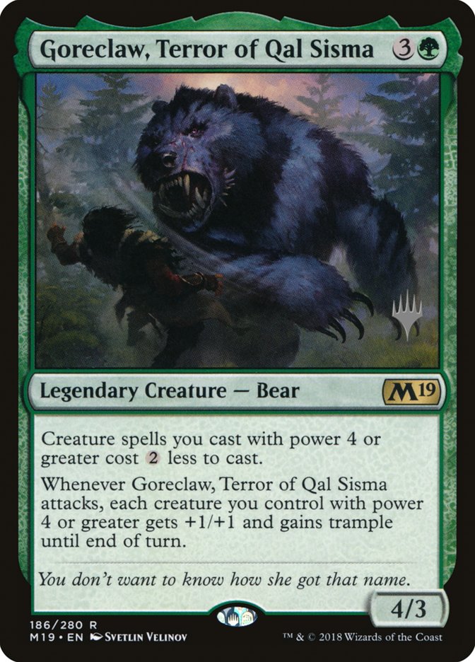 Goreclaw, Terror of Qal Sisma (Promo Pack) [Core Set 2019 Promos] | Good Games Modbury