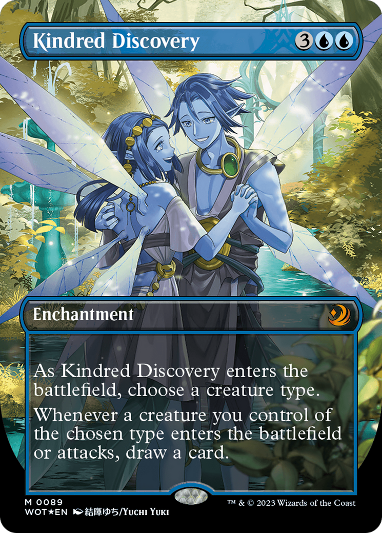 Kindred Discovery (Anime Borderless) (Confetti Foil) [Wilds of Eldraine: Enchanting Tales] | Good Games Modbury