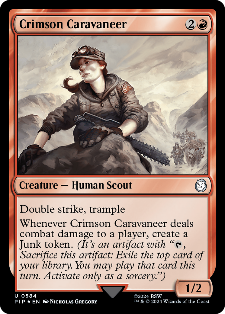 Crimson Caravaneer (Surge Foil) [Fallout] | Good Games Modbury