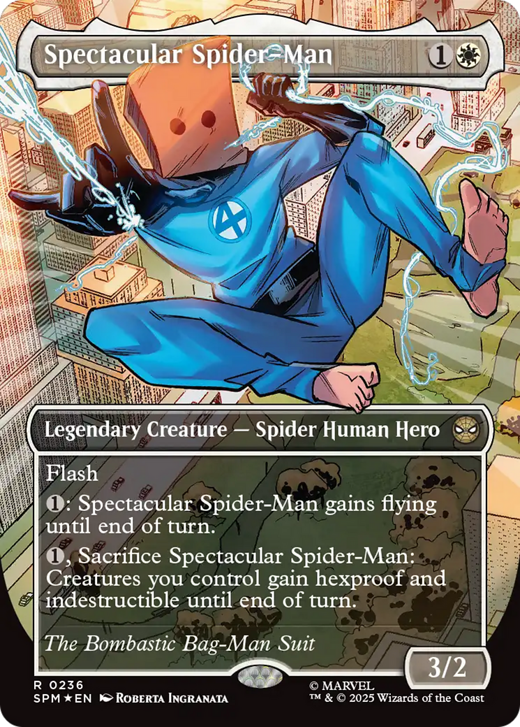 Spectacular Spider-Man (0236) (Borderless) (Textured Foil) [Marvel's Spider-Man] | Good Games Modbury