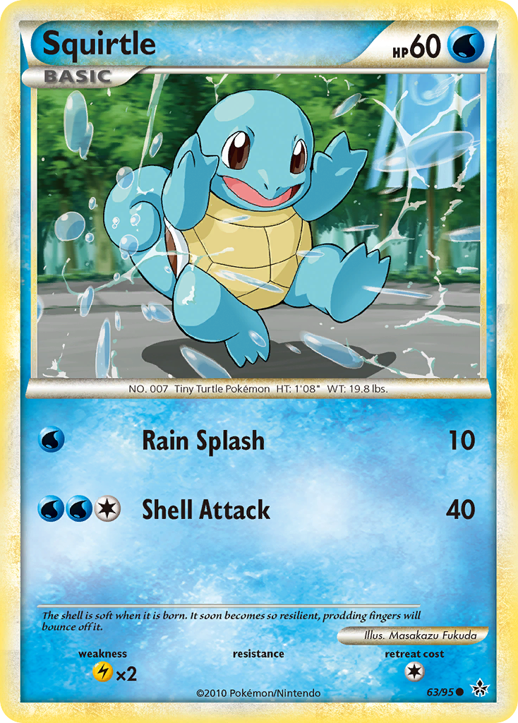 Squirtle (63/95) [HeartGold & SoulSilver: Unleashed] | Good Games Modbury