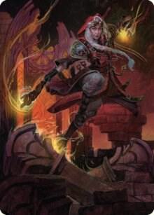 Jaya Fiery Negotiator Art Card 35 81 35 (Art Series: Dominaria United)  | Good Games Modbury