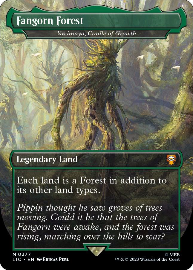 Fangorn Forest - Yavimaya, Cradle of Growth 377 (Commander: The Lord of the Rings: Tales of Middle-earth)  - Borderless Foil | Good Games Modbury