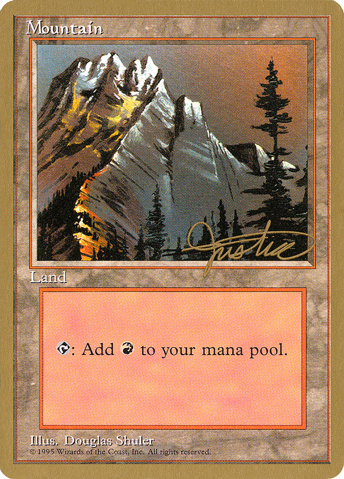 Mountain (mj373) (Mark Justice) [Pro Tour Collector Set] | Good Games Modbury