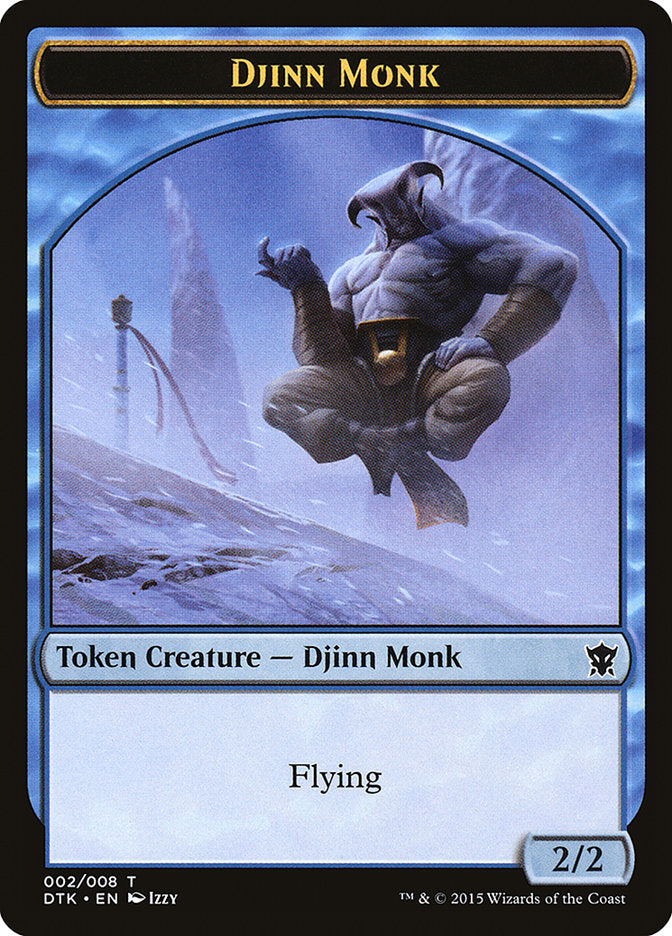 Djinn Monk Token [Dragons of Tarkir Tokens] | Good Games Modbury