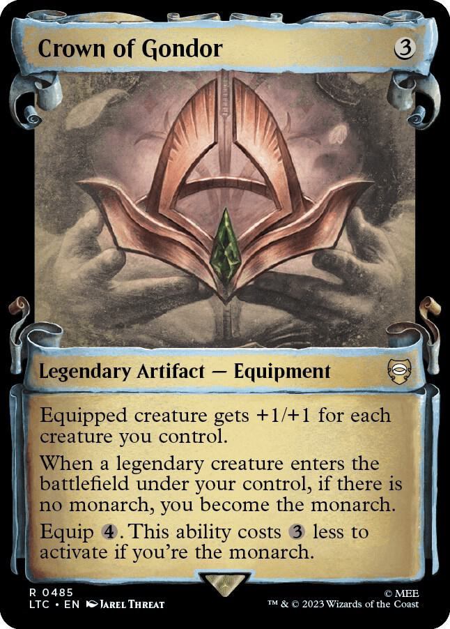 Crown of Gondor Showcase Scrolls 485 (Commander: The Lord of the Rings: Tales of Middle-earth)  - Showcase Scroll Foil | Good Games Modbury