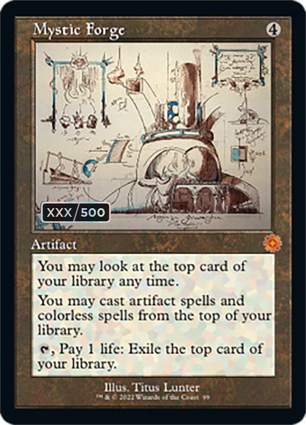 Mystic Forge Schematic Serial Numbered 99z/63 (The Brothers' War: Retro Frame Artifacts)  - Foil | Good Games Modbury