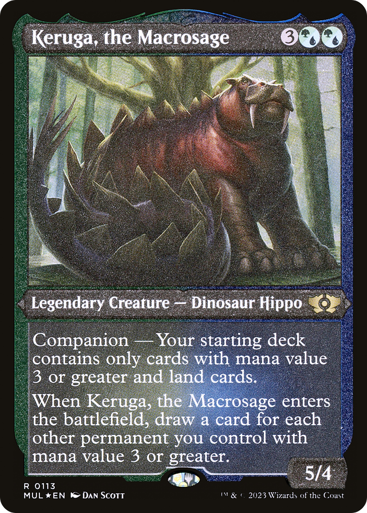 Keruga, the Macrosage (Foil Etched) [Multiverse Legends] | Good Games Modbury