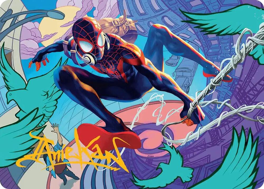 Spider Man Brooklyn Visionary Art Card Gold Stamped Signature 20 (Art Series: Marvel's Spider-Man)  | Good Games Modbury