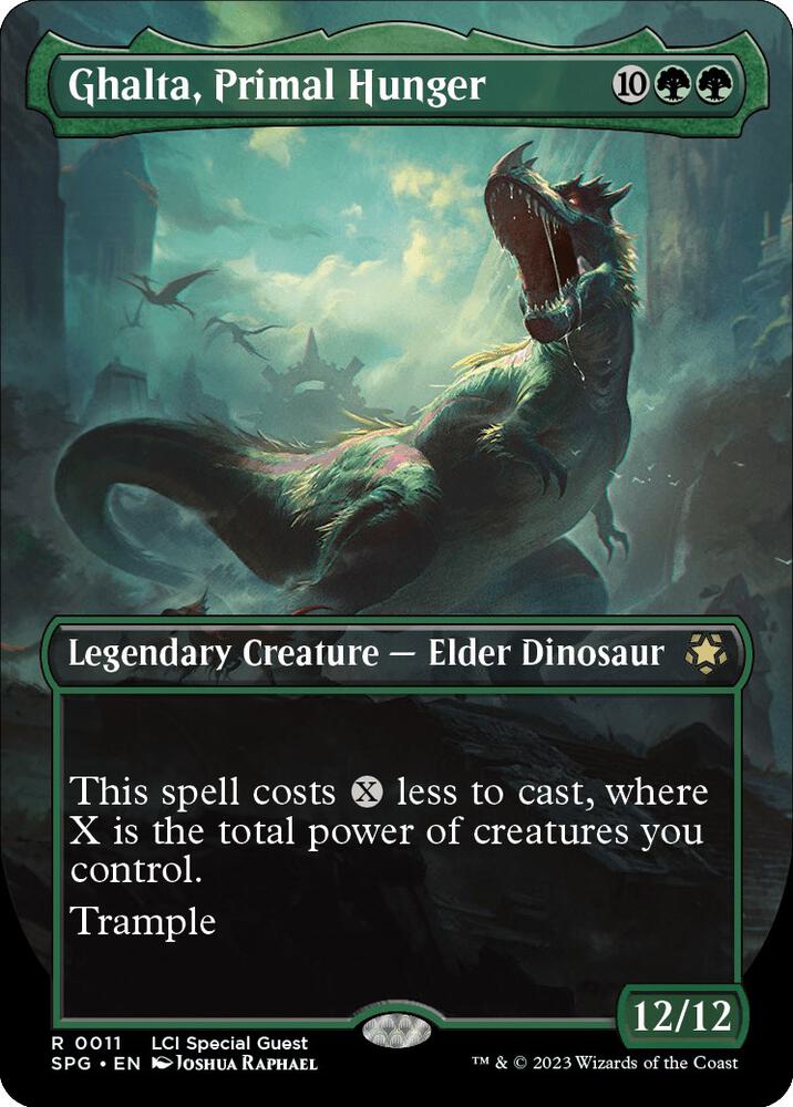 Ghalta, Primal Hunger 11 (Special Guests)  - Borderless Foil | Good Games Modbury