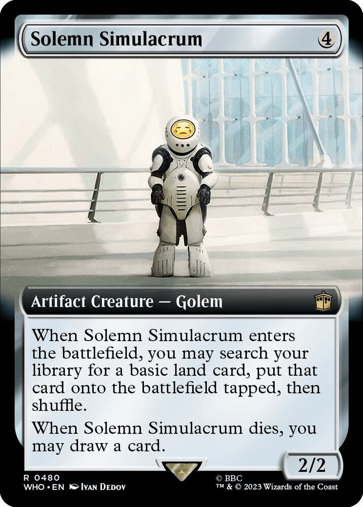 Solemn Simulacrum 480/331 (Universes Beyond: Doctor Who)  - Extended Art | Good Games Modbury