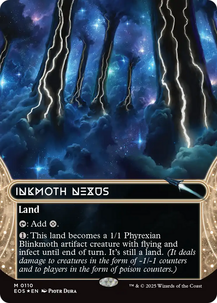 Inkmoth Nexus (0110) (Borderless) (Galaxy Foil) [Edge of Eternities: Stellar Sights] | Good Games Modbury