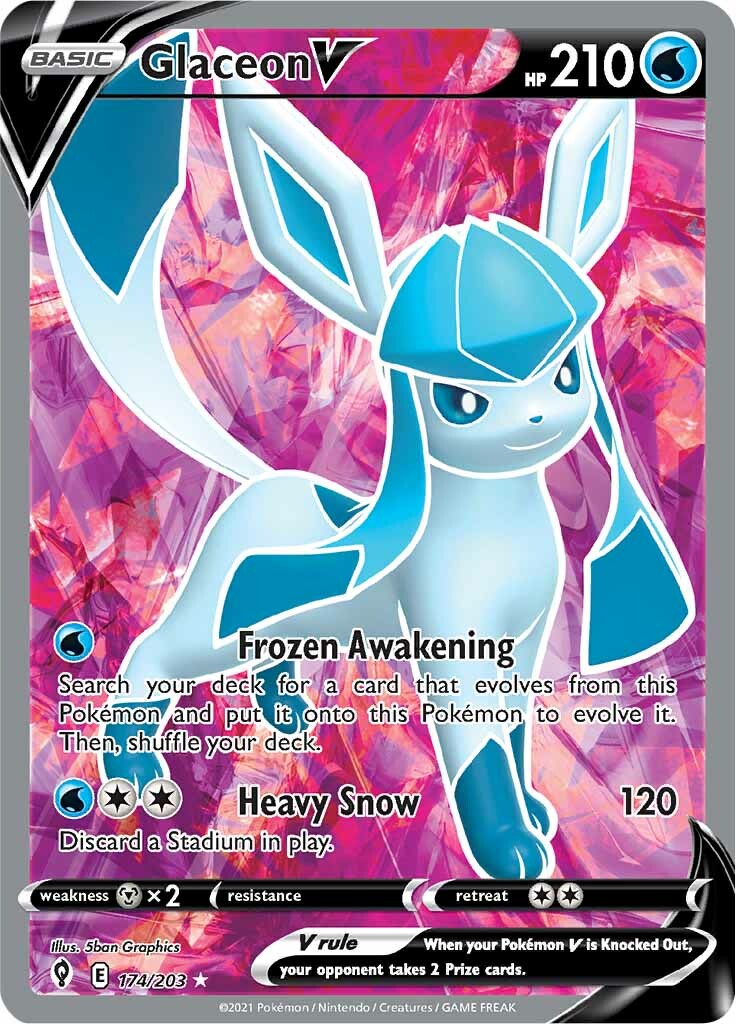 Glaceon V (174/203) [Sword & Shield: Evolving Skies] | Good Games Modbury
