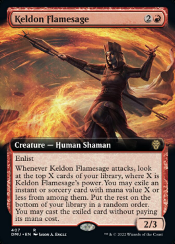 Keldon Flamesage (Extended Art) [Dominaria United] | Good Games Modbury