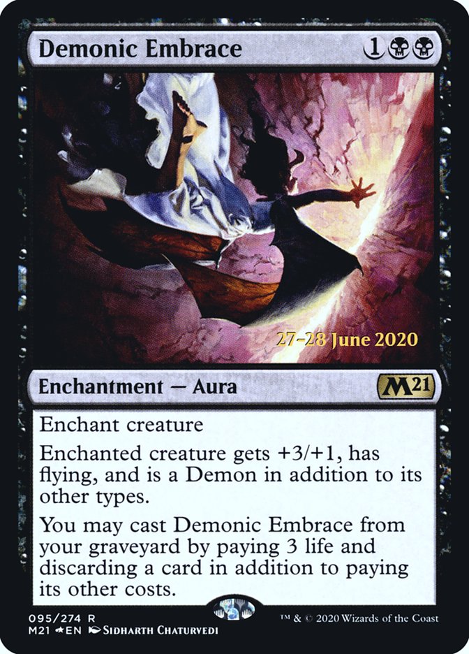 Demonic Embrace [Core Set 2021 Prerelease Promos] | Good Games Modbury