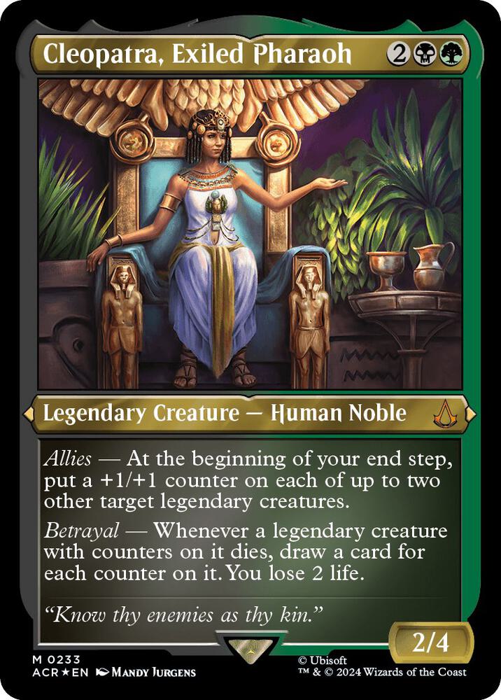 Cleopatra, Exiled Pharaoh 233 (Universes Beyond: Assassin's Creed)  - Etched Foil | Good Games Modbury