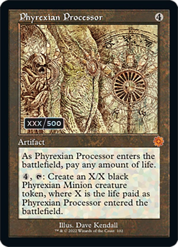 Phyrexian Processor (Retro Schematic) (Serial Numbered) [The Brothers' War Retro Artifacts] | Good Games Modbury