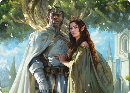 Aragorn and Arwen, Wed Art Card [The Lord of the Rings: Tales of Middle-earth Art Series] | Good Games Modbury