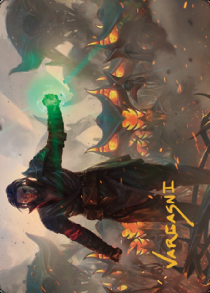 Mishra, Eminent One Art Card (Gold-Stamped Signature) [The Brothers' War Art Series] | Good Games Modbury