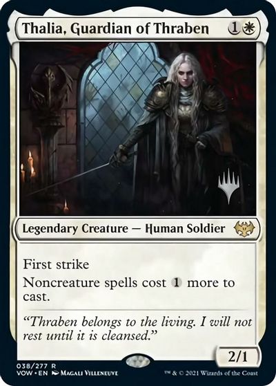 Thalia, Guardian of Thraben (Promo Pack) [Innistrad: Crimson Vow Promos] | Good Games Modbury