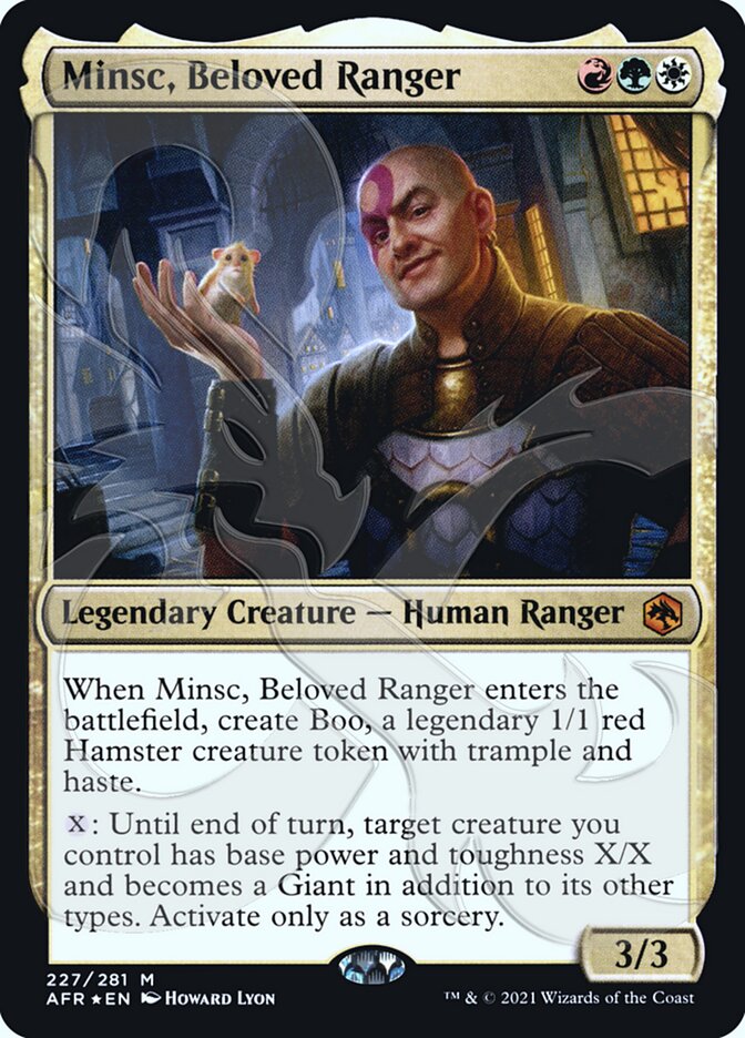 Minsc, Beloved Ranger (Ampersand Promo) [Dungeons & Dragons: Adventures in the Forgotten Realms Promos] | Good Games Modbury