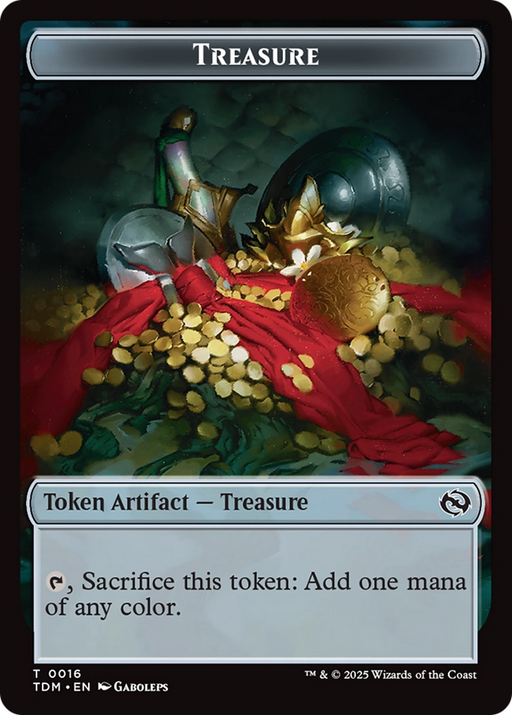 Elephant // Treasure Double-Sided Token [Tarkir: Dragonstorm Tokens] | Good Games Modbury