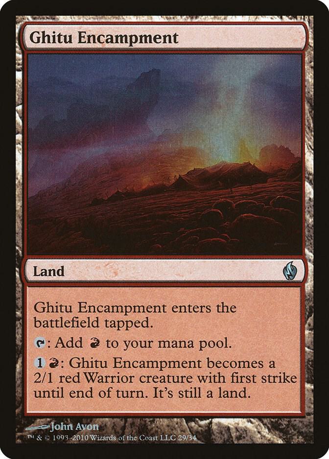 Ghitu Encampment 29/34 (Premium Deck Series: Fire and Lightning)  - Foil | Good Games Modbury