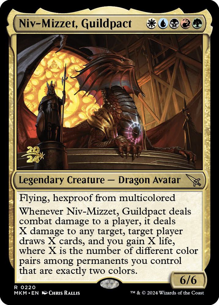 Niv Mizzet Guildpact 220s/182 (Prerelease Cards)  - Foil | Good Games Modbury